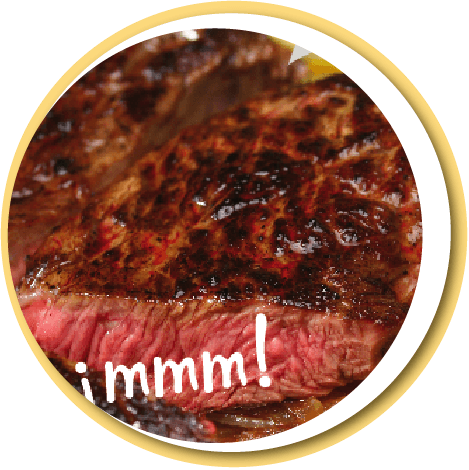 Filete de res con cebollas amarillas